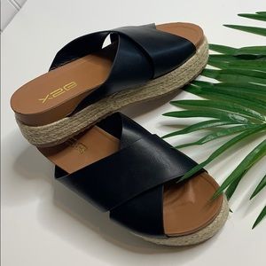 Criss cross platform slides